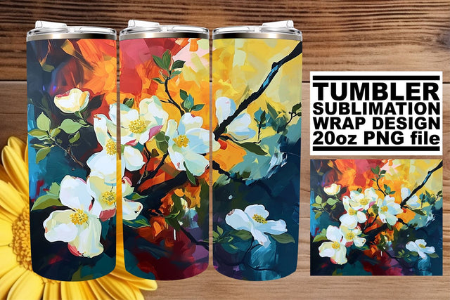 Refreshingly Spring Tree Tumbler Sublimation - 20oz Sublimation afrosvg 