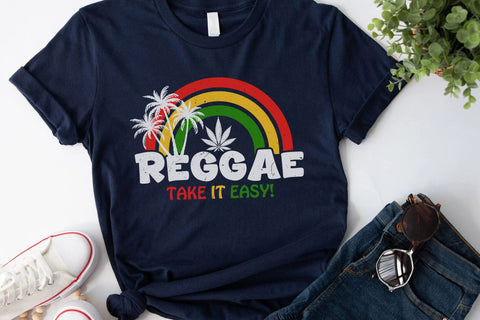 Reggae - Take It Easy! - Png T-shirt Sublimation Design Sublimation Karma Genie Graphics 
