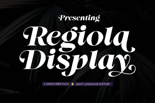 Regiola Display Font gatype 