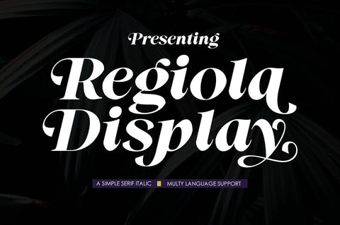 Regiola Display Font gatype 