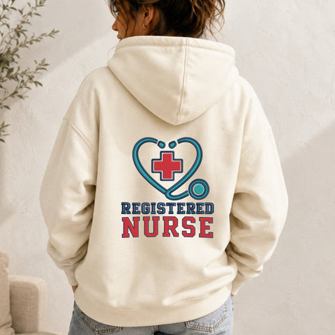 Registered Nurse Embroidery Design – Stethoscope Heart Medical Cross Machine Embroidery File, RN Nursing Healthcare Design Embroidery/Applique DESIGNS PatternFeed8 