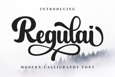 Regulai - Modern Calligraphy Font Font Masyafi Studio 