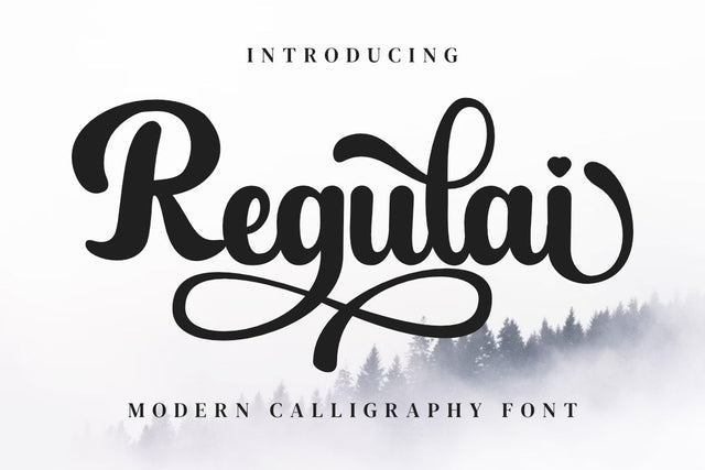 Regulai - Modern Calligraphy Font Font Masyafi Studio 