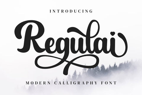 Regulai - Modern Calligraphy Font Font Masyafi Studio 