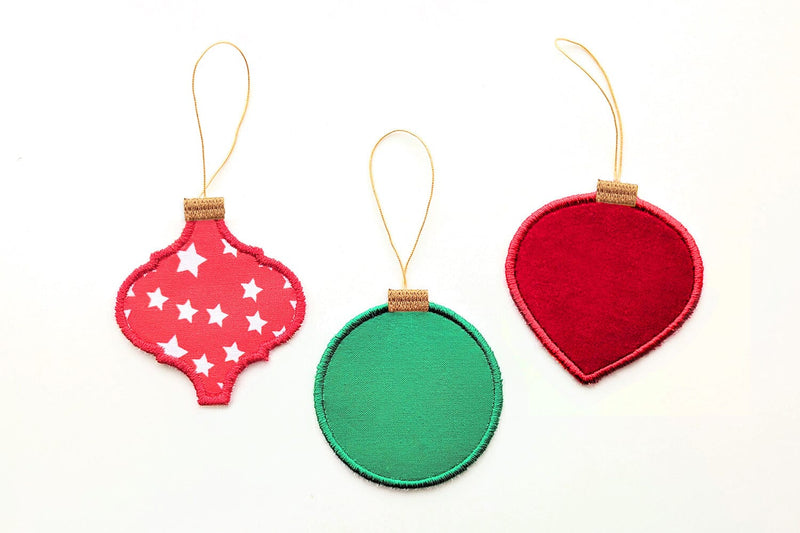 Regular Fabric Christmas Ornament ITH Applique Embroidery Trio Embroidery/Applique DESIGNS Risa Rocks It 