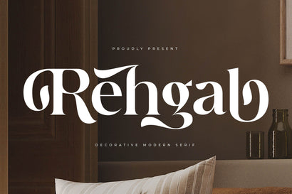 Rehgal - Decorative Modern Serif Font Letterena Studios 