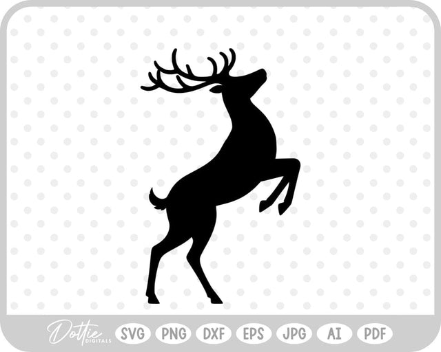 Reindeer Christmas SVG DottieDigitals 