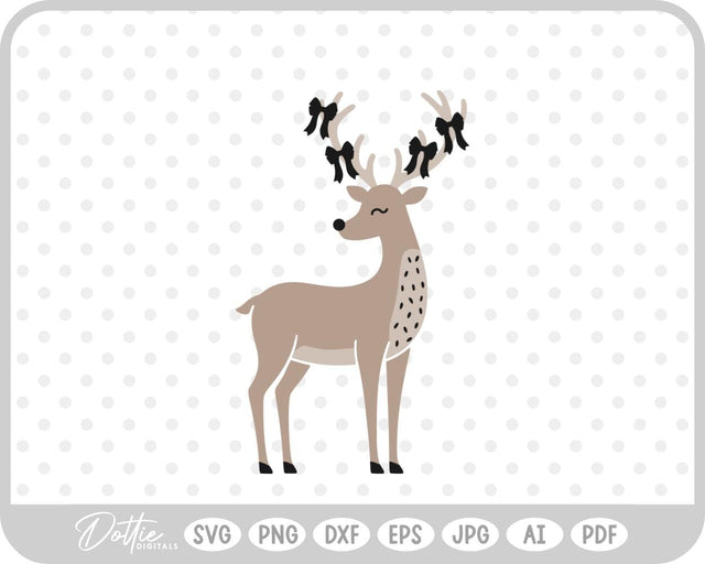 Reindeer Christmas SVG DottieDigitals 