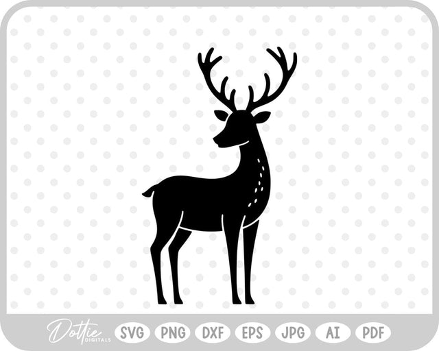 Reindeer Christmas SVG DottieDigitals 