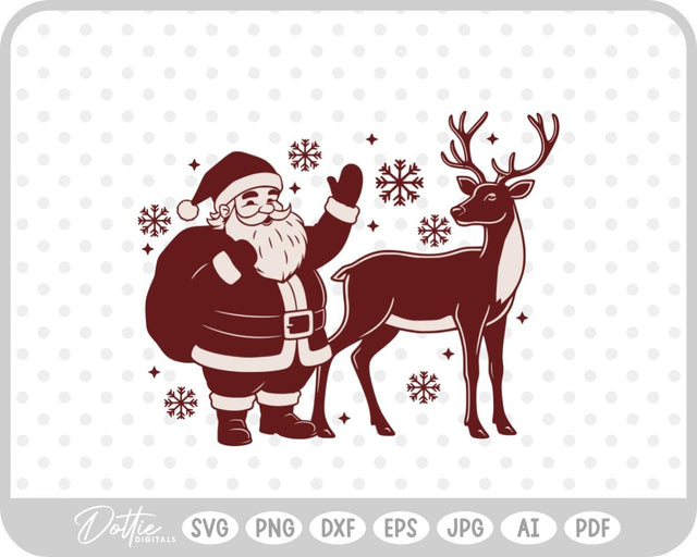 Reindeer Christmas SVG DottieDigitals 