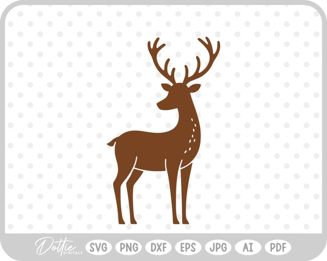 Reindeer Christmas SVG DottieDigitals 