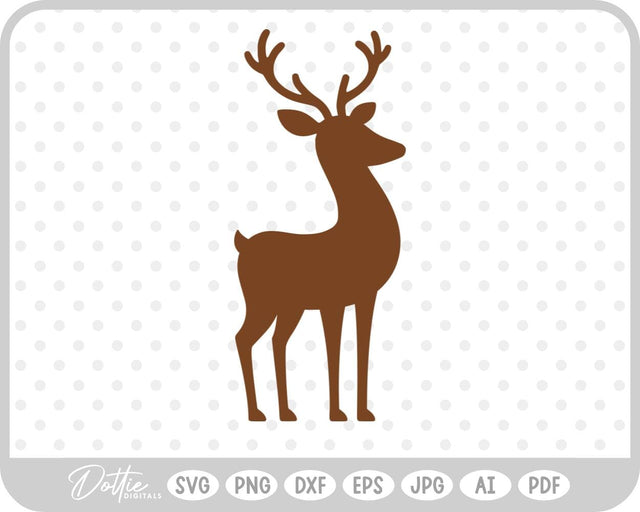 Reindeer Christmas SVG DottieDigitals 