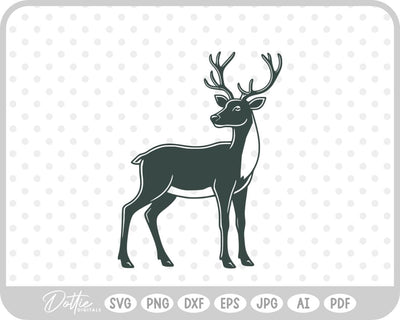Reindeer Christmas SVG DottieDigitals 