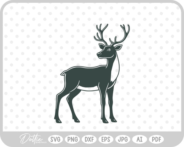 Reindeer Christmas SVG DottieDigitals 
