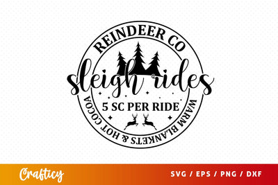 reindeer co sleigh rides 5 se per ride warm blankets Svg Design SVG Designangry 