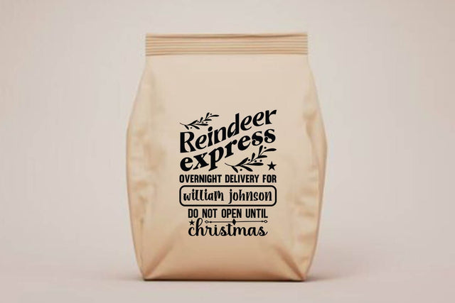 Reindeer express overnight delivery for william johnson do not open until christmas SVG Angelina750 