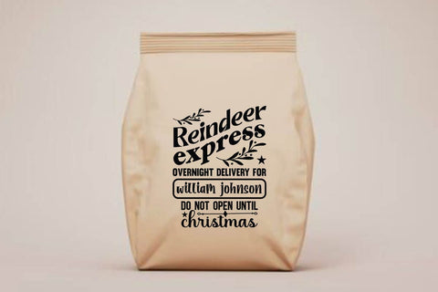 Reindeer express overnight delivery for william johnson do not open until christmas SVG Angelina750 