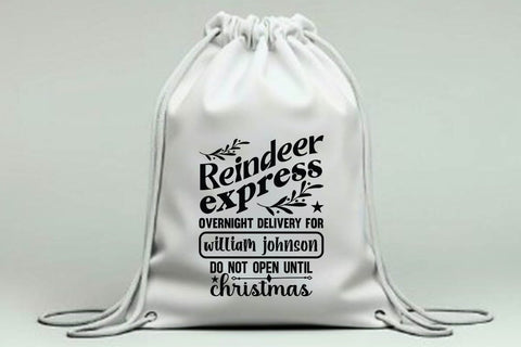 Reindeer express overnight delivery for william johnson do not open until christmas SVG Angelina750 