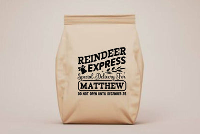 Reindeer express special delivery for matthew do not open until december 25 SVG Angelina750 