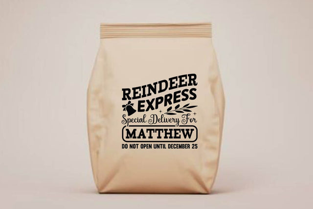 Reindeer express special delivery for matthew do not open until december 25 SVG Angelina750 