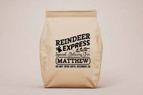Reindeer express special delivery for matthew do not open until december 25 SVG Angelina750 