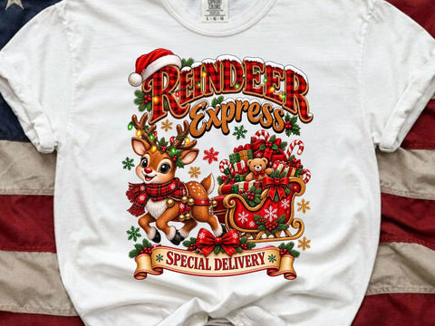 Reindeer Express Special Delivery Png Design SVG artprintfile 