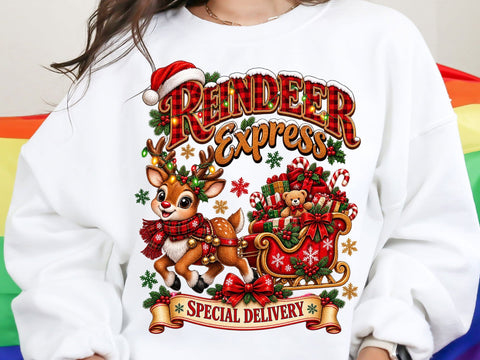 Reindeer Express Special Delivery Png Design SVG artprintfile 