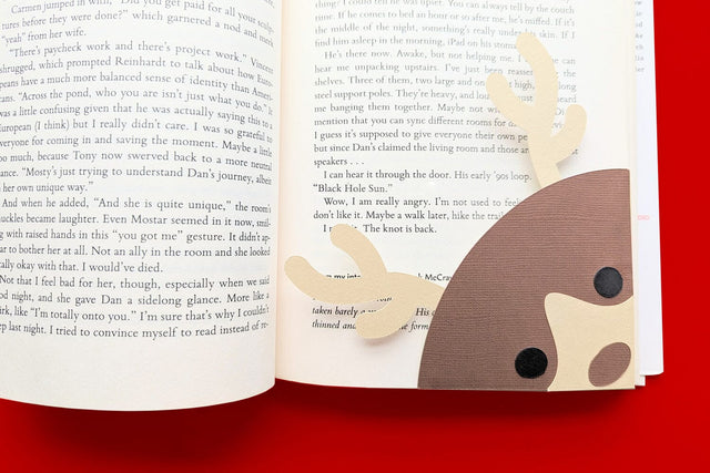Reindeer Face Papercut Corner Bookmark SVG SVG Risa Rocks It 
