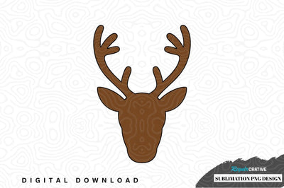 Reindeer head sublimation png design Sublimation Regulrcrative 