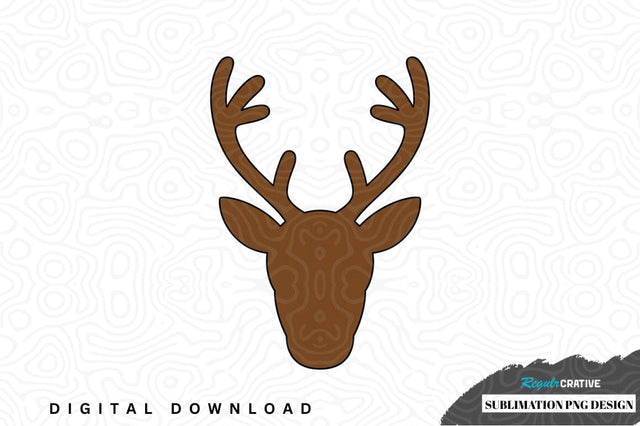 Reindeer head sublimation png design Sublimation Regulrcrative 