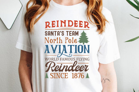 Reindeer santas team north pole aviation Svg design SVG Regulrcrative 