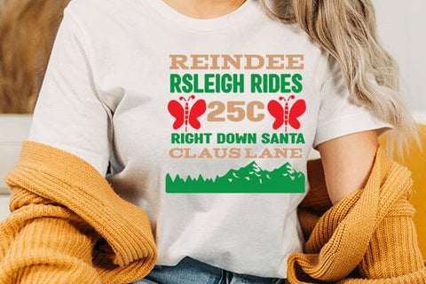 Reindeer sleigh rides 25C right down santa claus lane SVG Angelina750 