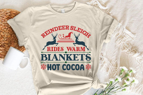 Reindeer Sleigh Rides Warm Blankets Hot Cocoa SVG Angelina750 