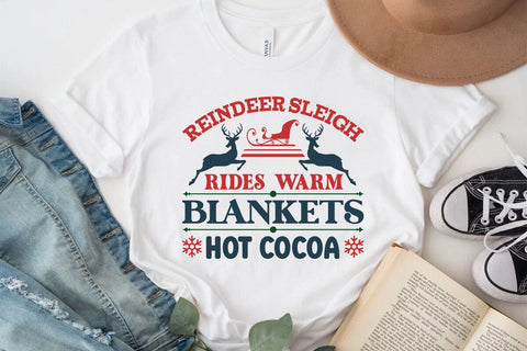 Reindeer Sleigh Rides Warm Blankets Hot Cocoa SVG Angelina750 