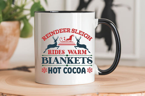 Reindeer Sleigh Rides Warm Blankets Hot Cocoa SVG Angelina750 