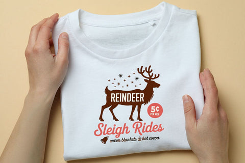 reindeer sleigh rides warm blanrets & hot cocoa SVG Angelina750 