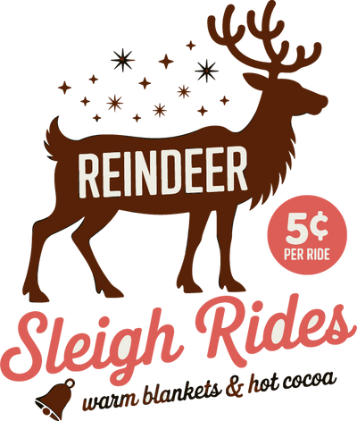 reindeer sleigh rides warm blanrets & hot cocoa SVG Angelina750 