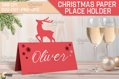 Reindeer SVG. Christmas Paper Place Holder 3D Paper Evgenyia Guschina 
