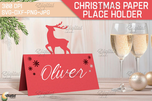 Reindeer SVG. Christmas Paper Place Holder 3D Paper Evgenyia Guschina 
