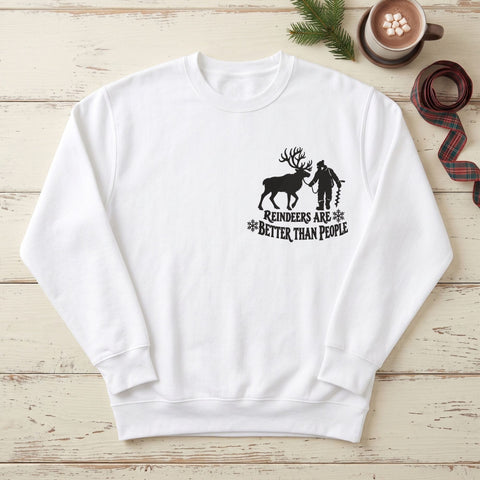 Reindeers Are Better Than People Embroidery Design – Funny Christmas Reindeer Winter Machine Embroidery File Embroidery/Applique DESIGNS PatternFeed8 