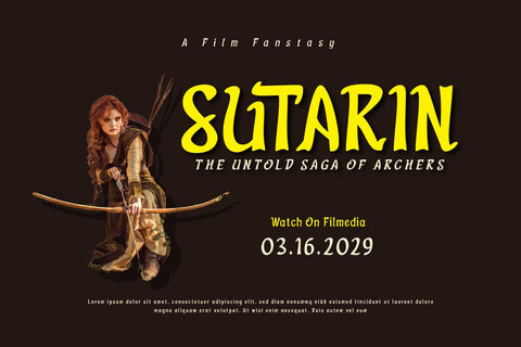 Rekson - Movie Display Font Font twinletter 