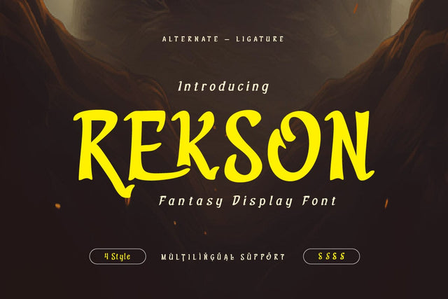 Rekson - Movie Display Font Font twinletter 