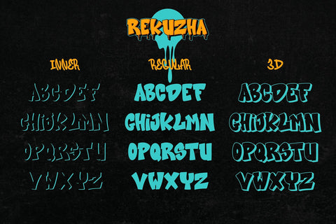 Rekuzha - 3d Layered Graffiti Font Font Mozzatype 