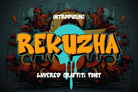 Rekuzha - 3d Layered Graffiti Font Font Mozzatype 