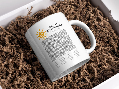 Relax Beachside Wordsearch | Printable Activity SVG Paige Cole Studio 