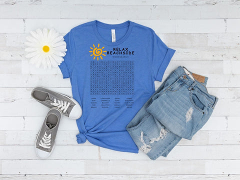 Relax Beachside Wordsearch | Printable Activity SVG Paige Cole Studio 