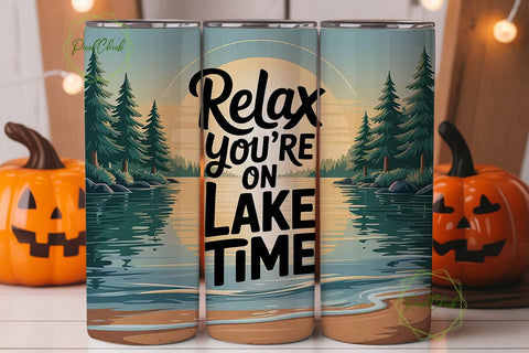 Relax on Lake Time 20oz Tumbler Sublimation PixelChick 