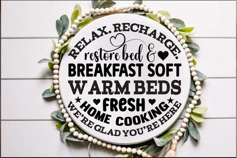 Relax recharge restore bed & breakfast soft warm beds fresh home cooking were glad youre here SVG Angelina750 