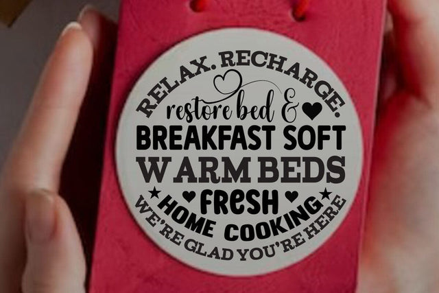Relax recharge restore bed & breakfast soft warm beds fresh home cooking were glad youre here SVG Angelina750 