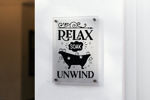Relax Soak Unwind, Funny Bathroom Sign SVG SVG CraftLabSVG 